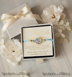 Geschenke zum Muttertag Schmuck für Mama zum Muttertag Geschenk für Mama – Armband mit Vergissmeinnicht-Blume in Geschenkbox mit Widmung5