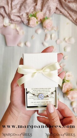Geschenke zum Muttertag Schmuck für Mama zum Muttertag Muttertag Geschenk für Mama – Armband mit Vergissmeinnicht-Blume in Geschenkbox mit Widmung5