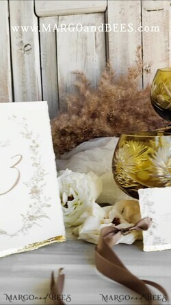 PLACE CARDS / TABLE CARDS Luxury Premium Glitter/ Gold/ Silver/ Rose Gold Elegant Torn Edges Ivory Wedding Place Cards, Small Table Cards with Gold Foil Border, Tent Cards, Escort Cards, Name Cards, Ecru Table name cards, Personalized wedding decor, Editable Text2