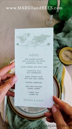 MENU & PROGRAMS Beach/marine/ Destionation Wedding Theme Travel Passport simple Wedding menu, Wedding program dinner, Elegant Destination menu, Personalized wedding decoration3